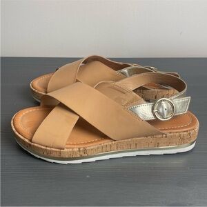 Nine West Angie Criss Cross Band Buckle Sandal Size 9.5